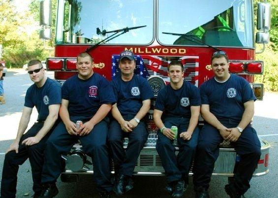 Left to Right: FF Merkel, FF Moran, Ex-Chief Schwark, FF Stabile, Lt. Lombardi